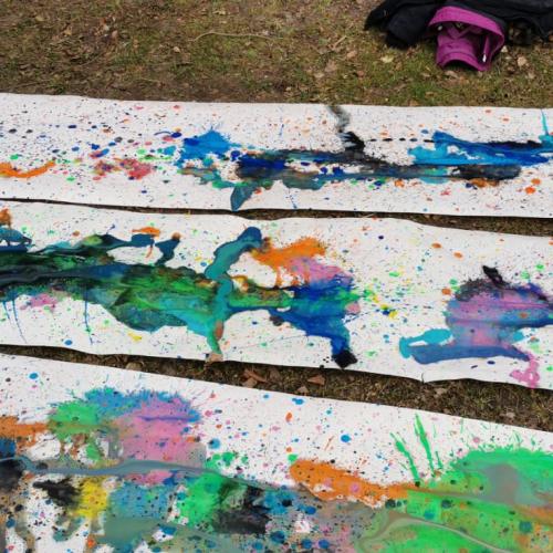 Action paintin nach Jackson Pollock