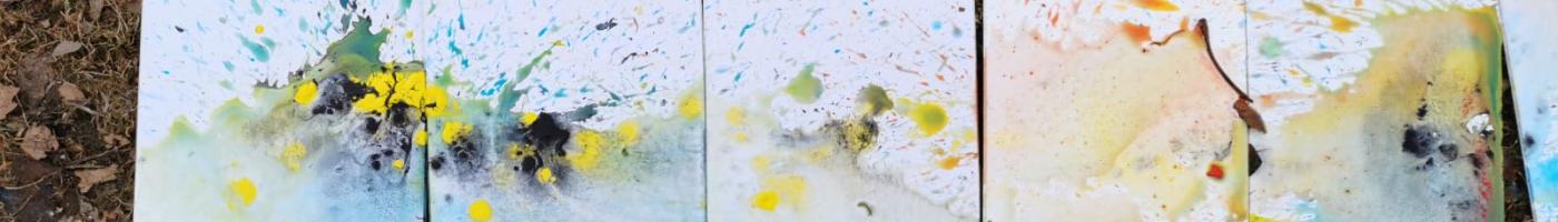 Action paintin nach Jackson Pollock